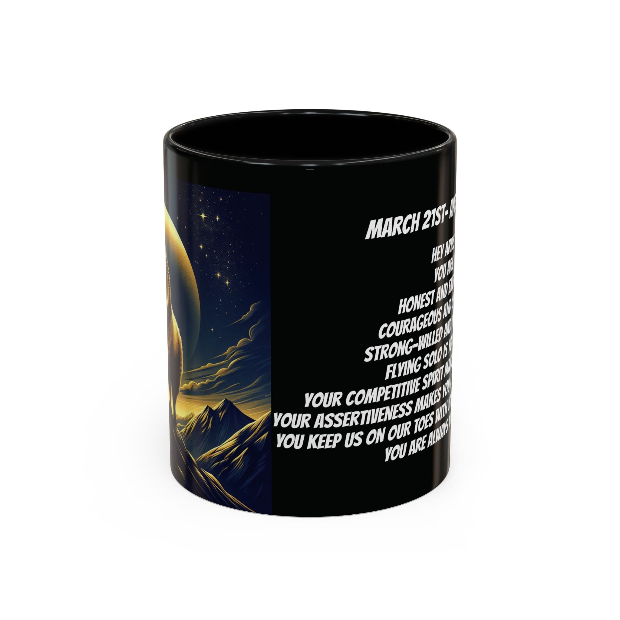 Aries Horoscope Coffee Mug Design, 11oz